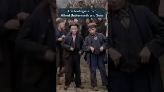 Colorized footage of boys from Manchester in 1901 manchester history shorts [upl. by Oiluarb52]