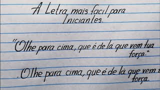 A Letra mais Fácil para iniciantes praticar Caligrafia Alfabeto Maiusculo [upl. by Nomar]