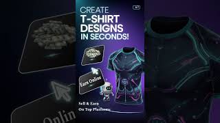 Create TShirt Designs with AI in 1 Click  Sell amp Earn Easily [upl. by Carney67]