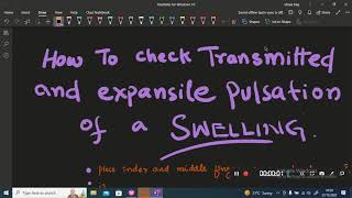 how to check pulsation of a swelling transmitted and expansile [upl. by Halac]