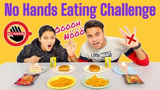 No Hands Eating Challenge🖐🏻❌️  No Hand Food Eating Competition  NikshriVlogs [upl. by Hayse284]