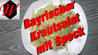 Leckeres und einfaches bayerisches KrautsalatRezept mit Speck [upl. by Una]