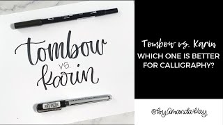 Tombow Dual Brush Pens vs Karin Brushmarker Prowhich one wins [upl. by Diannne]