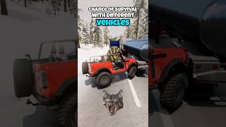 Chance of survival with different vehicles beamng beamngdrive game gameplay gaming beamngcrash [upl. by Unders]