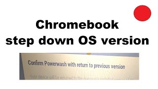 Revert chromebook to previous OS version [upl. by Hartman]