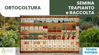 Orto Calendario della Semina Trapianto Raccolta Guida pratica allagricoltura sostenibile 1333 [upl. by Nnylatsyrc]