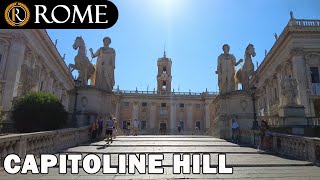 Rome guided tour ➧ Capitoline Hill 4K Ultra HD [upl. by Akinad]