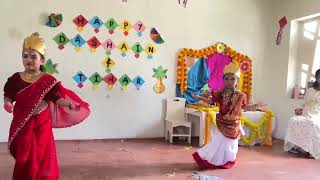 Aravi and Kinji Eurokids performance Bhairahawa Urosenior Aigiri Nandini [upl. by Marshall]