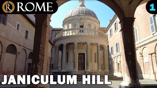 Rome guided tour ➧ Janiculum Hill 1 4K Ultra HD [upl. by Picco]