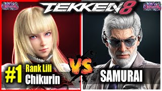 Tekken 8 PROs  Samurai Victor vs THY Chikurin 1 Rank Lili  Ranked Match [upl. by Mallon869]