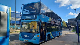 Fast ride on Metrobus Scania N270UD OmniCity  6964 YP58 UGE  Route 5 [upl. by Mahseh]