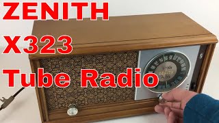 Zenith X323  Vintage AMFM tube radio circa 1959 [upl. by Paulita]