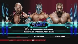 WWE 2K14  Myzteziz vs Triple H vs Ryback TLC WWE Title Match [upl. by Onaireves]