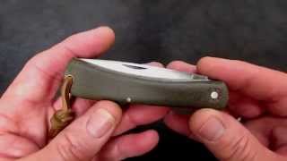 GEC 71 Bull Nose Sodbuster in Green Micarta Classic on Top of Classic [upl. by Narmi]