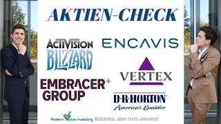 Activision Blizzard Aktien gekauft Embracer Group Encavis Vertex DR Horton [upl. by Olnay]