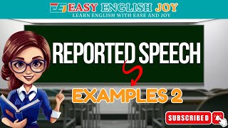 Reported Speech Examples 2 [upl. by Auqinahs]