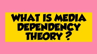 MEDIA DEPENDENCY THEORY EXPLAINED IN HINDINTA UGC NET MASS COMMUNICATIONBY PRIYANKA RANA [upl. by Neelloc]