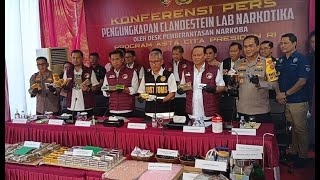 BARESKRIM POLRI UNGKAP CLANDESTEINE LAB DI UNGASAN [upl. by Atinav]