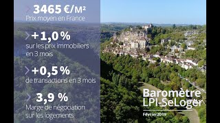 Baromètre Les prix immobiliers en France  Février 2019 [upl. by Laud236]