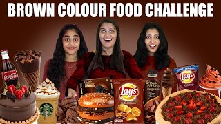 EATING ONLY BROWN COLOUR FOOD FOR 24 HOURS 🤎 CHALLENGE  PULLOTHI [upl. by Akemor]