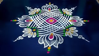 Traditional rangoli designs 🌺 Easy festival kolam designs classyrangoli by Aruna [upl. by Auohp]