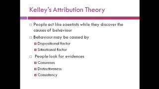 Attribution Theory by Harold Kelley [upl. by Edyaw578]