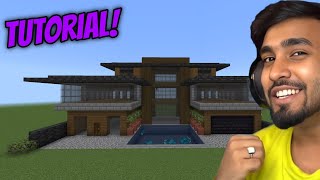 Minecraft How To Build A Modern Mansion House Tutorial [upl. by Prospero243]