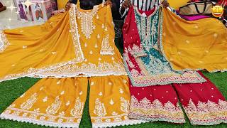 Hyderabad Wholesale Dress Materials ₹190 Pakistani Fancy Work Suits New Models Kachi Traders [upl. by Yorke]