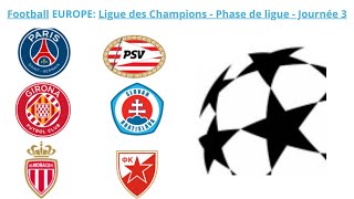 Ligue des Champions Football  journée 3  Mon Pronostics 22102024 [upl. by Dremann]