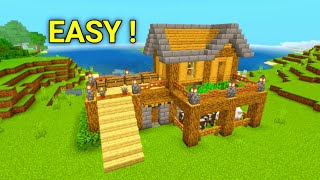 Minecraft Survival Starter House Tutorial 🏠 [upl. by Htebharas522]