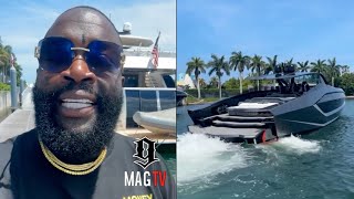 Rick Ross Shows Off 6M Lamborghini Yacht 🛥 [upl. by Saduj]