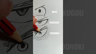 Drawing Deku Bakugo and Todoroki eyes  My Hero Academia shorts myheroacademia arr [upl. by Dall884]