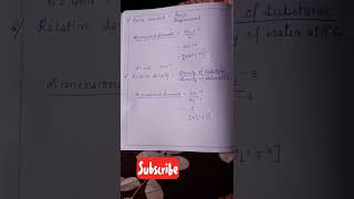 What is formula of relative density  what is the dimensional formula of relative density [upl. by Onitsuj]