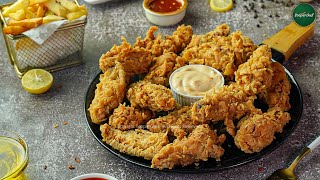 KFC Style Crispy Chicken Wings Recipe by SooperChef [upl. by Patman]