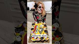 Nightmare Before Christmas Icing Transfer Cupcake Cake cakedecorating halloweenfood caketutorial [upl. by September]