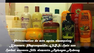 Présentation de mes produits capillaires shampoing et aprèsshampoing [upl. by Abernon28]