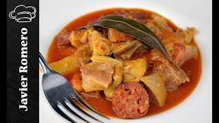 Como hacer callos a la madrileña l Recetas de Javier romero [upl. by Senhauser]