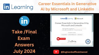 Career Essentials in Generative AI by Microsoft and LinkedIn  FinalTake Exam Answers Pass With 77 [upl. by Arbma962]