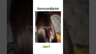 How to get silky straight hair🥥🍯shorts [upl. by Attenat561]