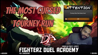 THE MOST CURSED TOURNAMENT RUN IVE EVER HAD dbfz  DRAGON BALL FIGHTERZ [upl. by Rrats]