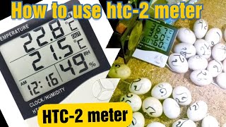 Humidity Meter  how to use htc meter  HTC meter user manual for incubator machine [upl. by Leffert]