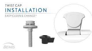 Installation Twist Cap Hinge EasytoClean Toilet Seat [upl. by Led131]