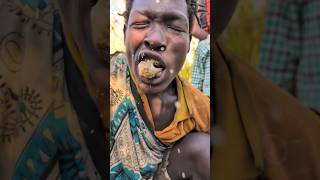 Hadzabe tribe dont Joke with food 😂😋‼️ See How Hot it is but still eating hadzabetribe food [upl. by Riatsila]