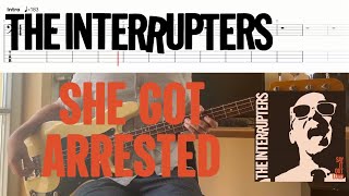 The Interrupters  She Got Arrested Bass Cover amp Tabs [upl. by Meisel]