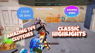 BACK TO BACK 1v4😱  CLASSIC HIGHLIGHTS IN ERANGEL  I PAD PRO M1 PLUS 6 FINGERS CLAW GAMEPLAY  BGMI [upl. by Refinne173]