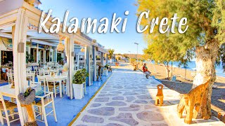 Crete Greece Kalamaki Komos Beach walking tour in 4k Greece 2022 [upl. by Cunningham]