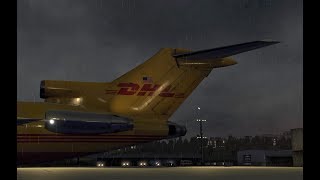 X Plane 11  727 DHL Insane Crash [upl. by Zannini]