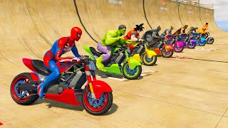 el hombre araña en moto mega rampa gta 5 896 [upl. by Hsac73]