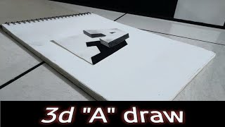 how to draw 3d quotAquotquotAquot drawing tutorial 3d alphabet drawing with pencil [upl. by Bez188]