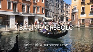 Venice  The gondolas in Bacino Orseolo  allthegoodiescom [upl. by Notsgnik]